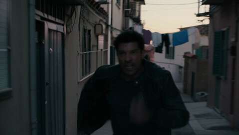 Man Sprinting Narrow Back Alleys Police