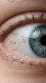 Macro Eye with Biological Text