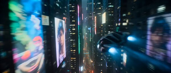 Hollywood Sci-Fi Cyberpunk Vehicle Chase