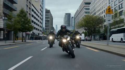 High-Speed Motorcycle Chase City Seedance 2.0