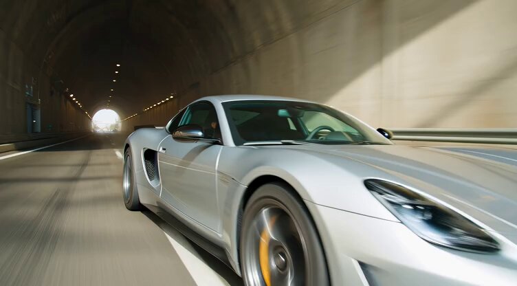 Hypercar Tunnel Chase - Grok Imagine