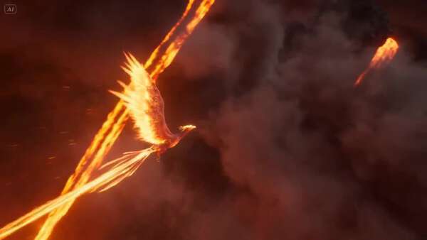 Phoenix Griffin Volcanic Battle