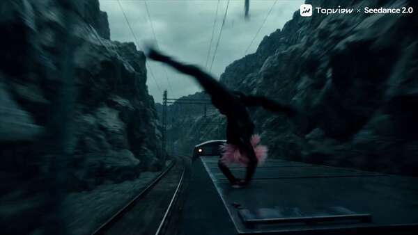 Train Top Action Fight