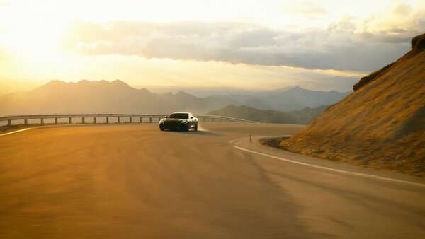 Sports Car Drift Sunset