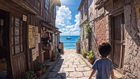 Seaside Alley Afternoon