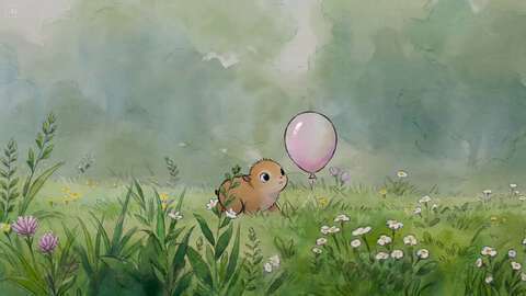 Watercolor Animal Balloon Story