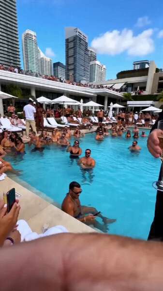 Old Man Pool Party Cannonball