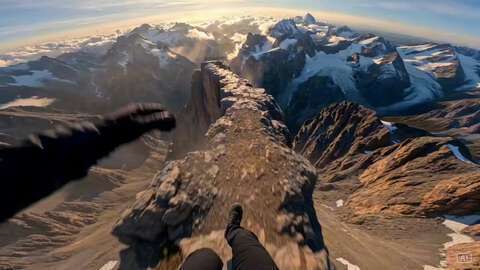 Extreme Parkour POV Mountain