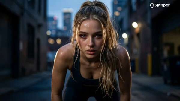 Woman Sprint Motivation