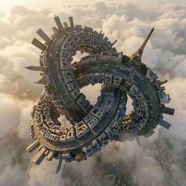 Paris Surreal Trefoil City