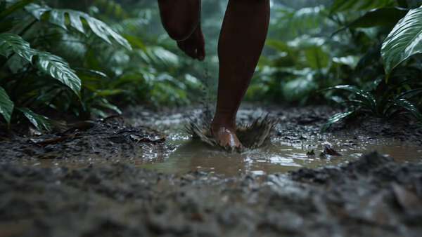 Woman Morphs Into Black Panther in Jungle