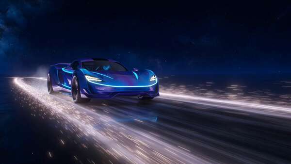 Neon Hypercar Stardust Drift