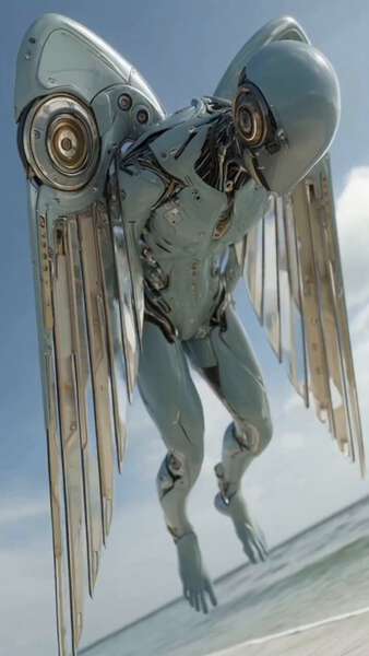Angel Wing Robot Beach Flight
