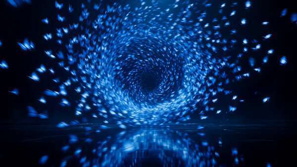Morpho Butterfly Vortex Morphs Into Dancing Woman