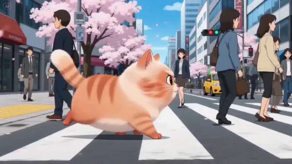 Anime Samurai Backflip Action Scene