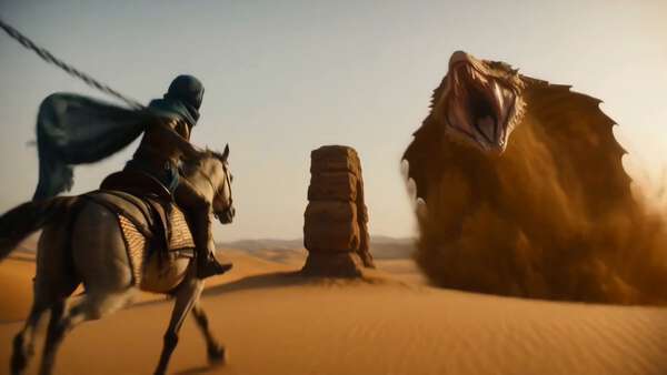 Seedance 2.0 Desert Serpent Chase — IMAX Dune Rider