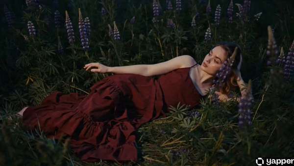 Cinematic Fine Art Portrait in Wildflower Field