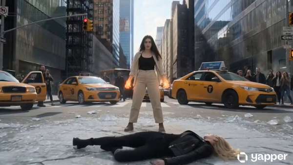 Fire vs Ice Superpowers Street Battle