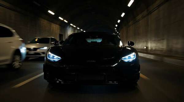 Grok Forward Tracking Sports Car Tunnel Chase
