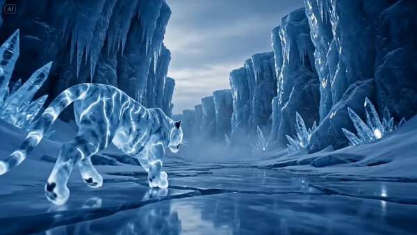 Glacial Tiger vs Frost Serpent Canyon Battle
