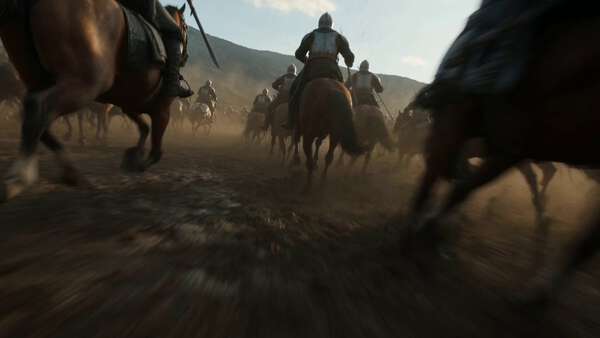 FPV Drone Tracking Medieval Cavalry Charge