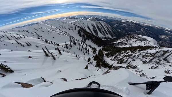 First-Person Snowboarder Helmet POV