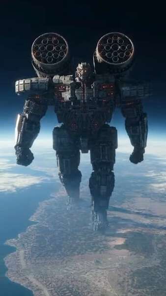 Giant Mech Orbital Battle