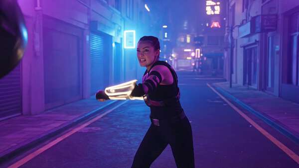 Kling Warrior Battle Night Street