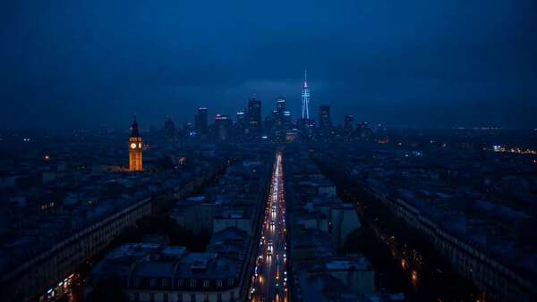 Rainy Night City Cinematic Journey