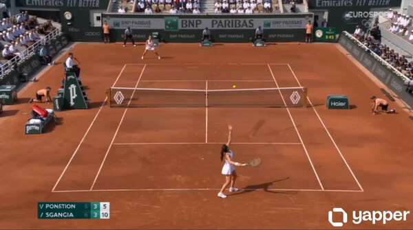 Tennis Player with Baguette Racket