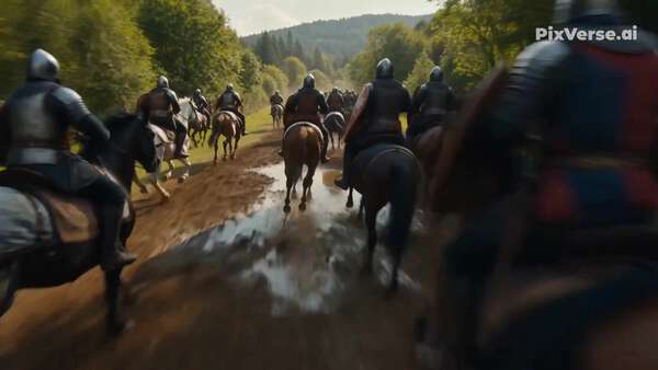 FPV Cavalry Charge Medieval Valley