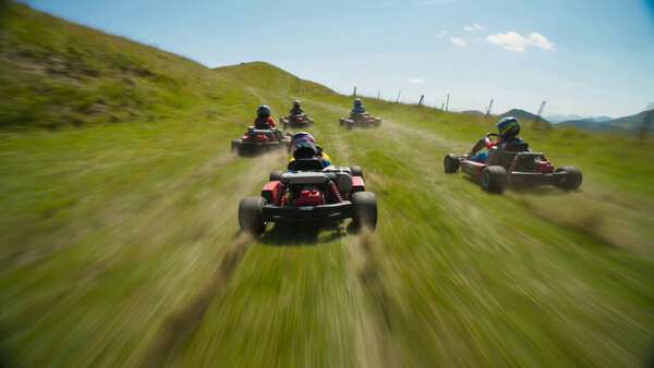 Downhill Kart Race with Rocket Thrusters