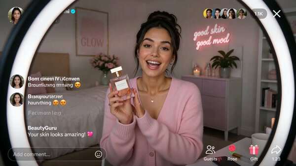 Influencer Perfume E-Commerce Livestream