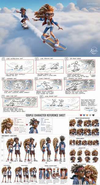 Cloud Skateboard Rescue Storyboard