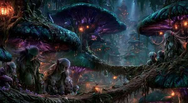The Whisperers of the Bioluminescent Grove