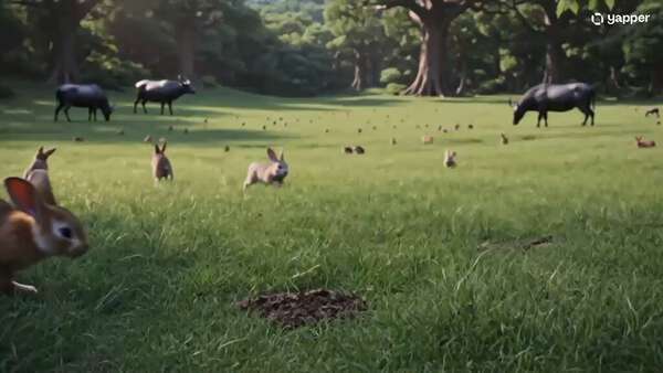 Helicopter Dropping Carrots for Rabbits