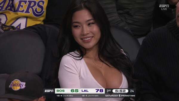 NBA Courtside TV Broadcast Scene