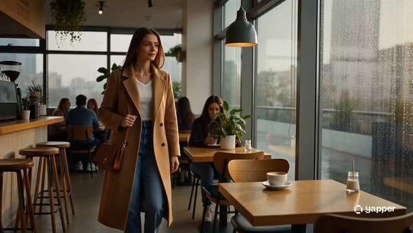Rainy Café Morning Elegance