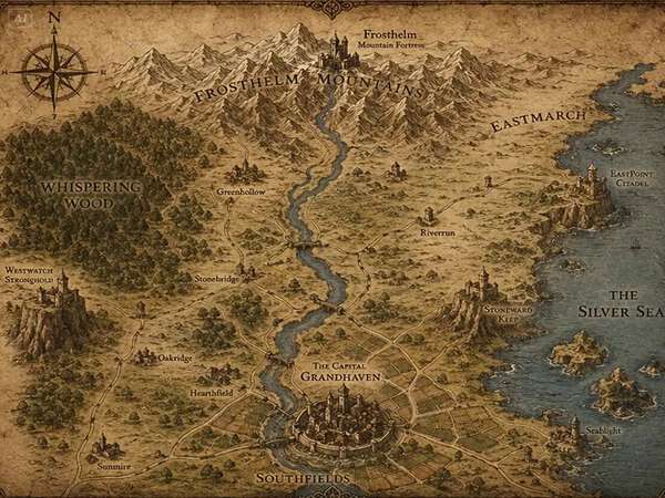 Map to Fantasy Reality Dragons