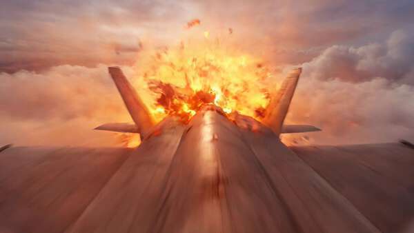 FPV Jet Crash Explosion Text VFX