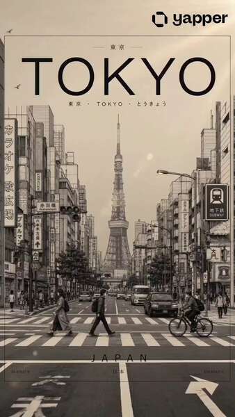 Tokyo Japan Travel Poster