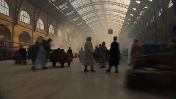 Egyptian Train Station Dawn Rush