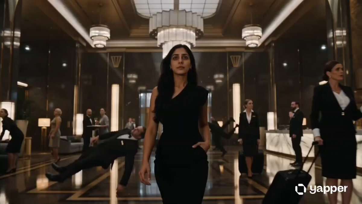 Gravity Defied in Luxury Hotel Lobby