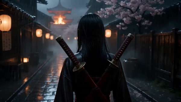 Deadly Kunoichi Rain Kyoto Night Combat