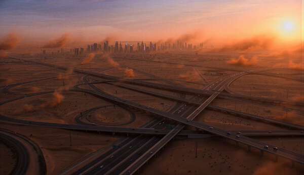 Megacity at Sunset Mystery Thriller