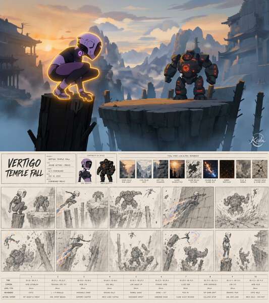 Storyboard to Anime Fight Video Workflow