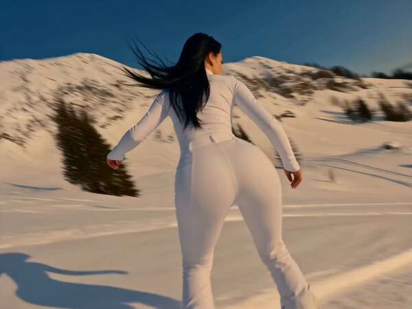 Single-Take Snowboard Run