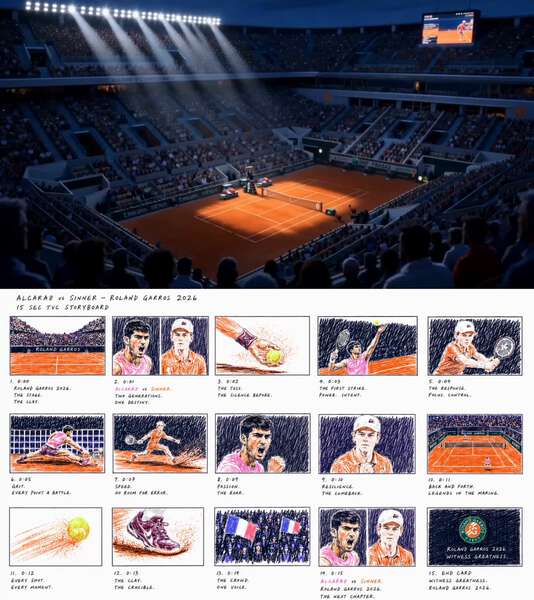 Alcaraz vs Sinner Roland Garros