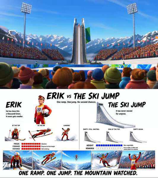 Erik vs The Ski Jump Cinematic