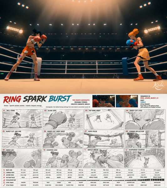 Anime Boxing Duel Storyboard to Video